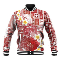Tonga Christmas Baseball Jacket Kilisimasi Fiefia Retro Style Red LT05 Unisex Red - Polynesian Pride