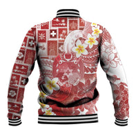 Tonga Christmas Baseball Jacket Kilisimasi Fiefia Retro Style Red LT05 - Polynesian Pride