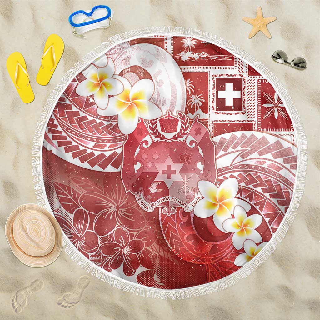 Tonga Christmas Beach Blanket Kilisimasi Fiefia Retro Style Red LT05 One Size 150cm Red - Polynesian Pride