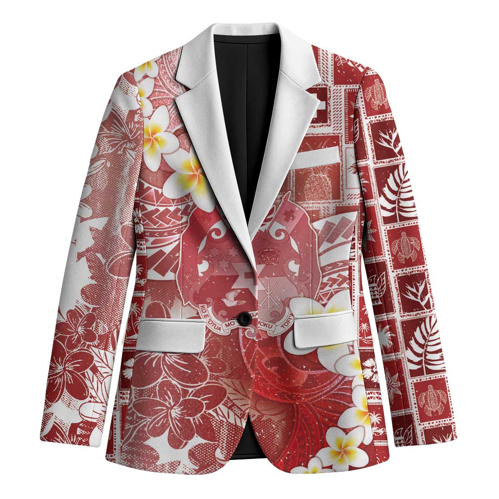Tonga Christmas Blazer Kilisimasi Fiefia Retro Style Red LT05 Unisex Red - Polynesian Pride