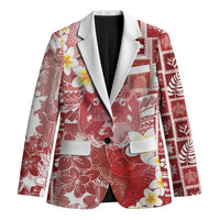 Tonga Christmas Blazer Kilisimasi Fiefia Retro Style Red LT05 Unisex Red - Polynesian Pride