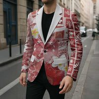 Tonga Christmas Blazer Kilisimasi Fiefia Retro Style Red LT05 - Polynesian Pride