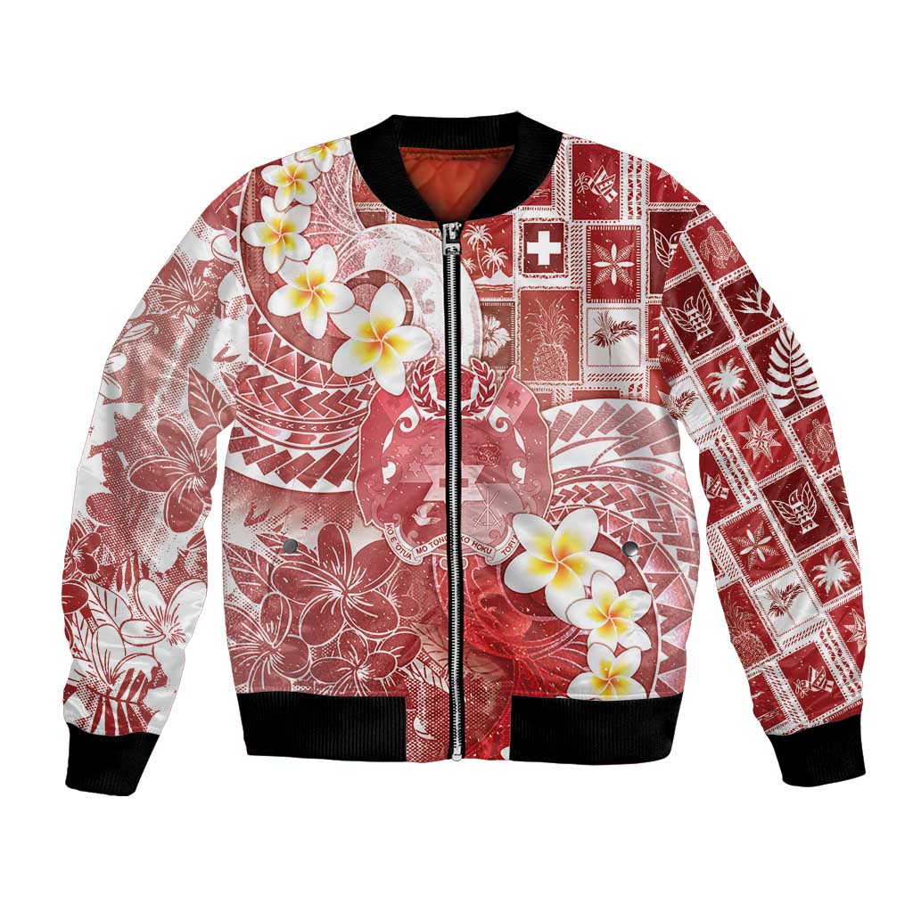 Tonga Christmas Bomber Jacket Kilisimasi Fiefia Retro Style Red LT05 Unisex Red - Polynesian Pride