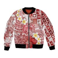 Tonga Christmas Bomber Jacket Kilisimasi Fiefia Retro Style Red LT05 Unisex Red - Polynesian Pride