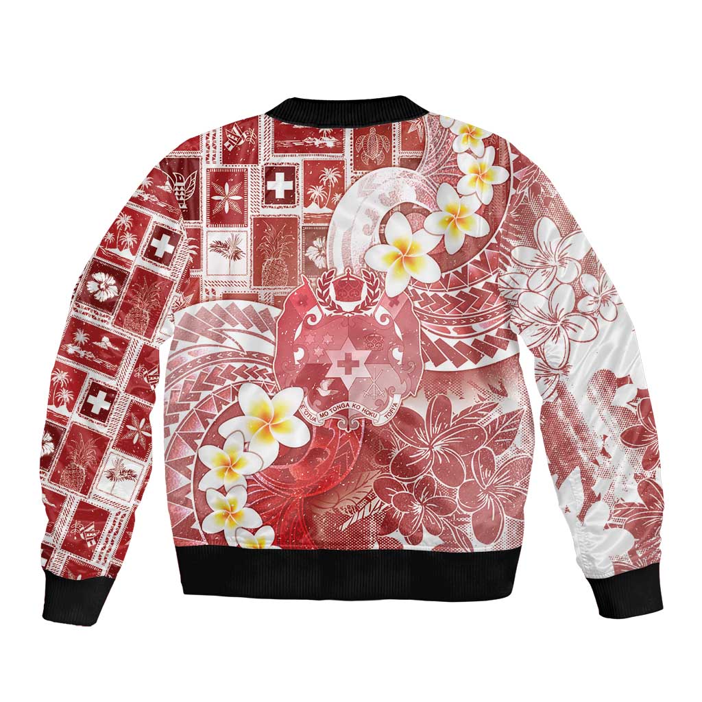 Tonga Christmas Bomber Jacket Kilisimasi Fiefia Retro Style Red LT05 - Polynesian Pride