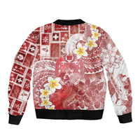 Tonga Christmas Bomber Jacket Kilisimasi Fiefia Retro Style Red LT05 - Polynesian Pride