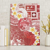 Tonga Christmas Canvas Wall Art Kilisimasi Fiefia Retro Style Red LT05 Without Frame Red - Polynesian Pride