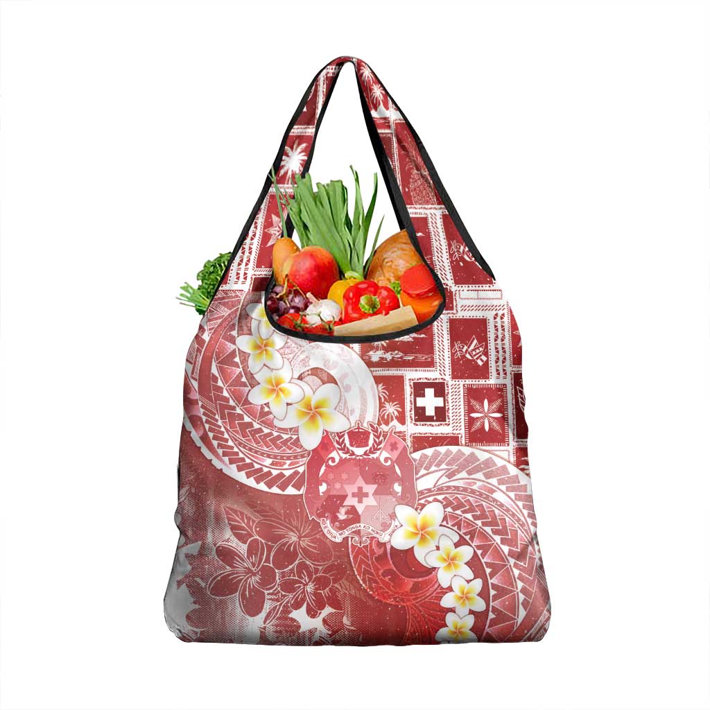 Tonga Christmas Grocery Bag Kilisimasi Fiefia Retro Style Red LT05 1-pack One Size Red - Polynesian Pride