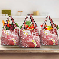 Tonga Christmas Grocery Bag Kilisimasi Fiefia Retro Style Red LT05 3-pack One Size Red - Polynesian Pride