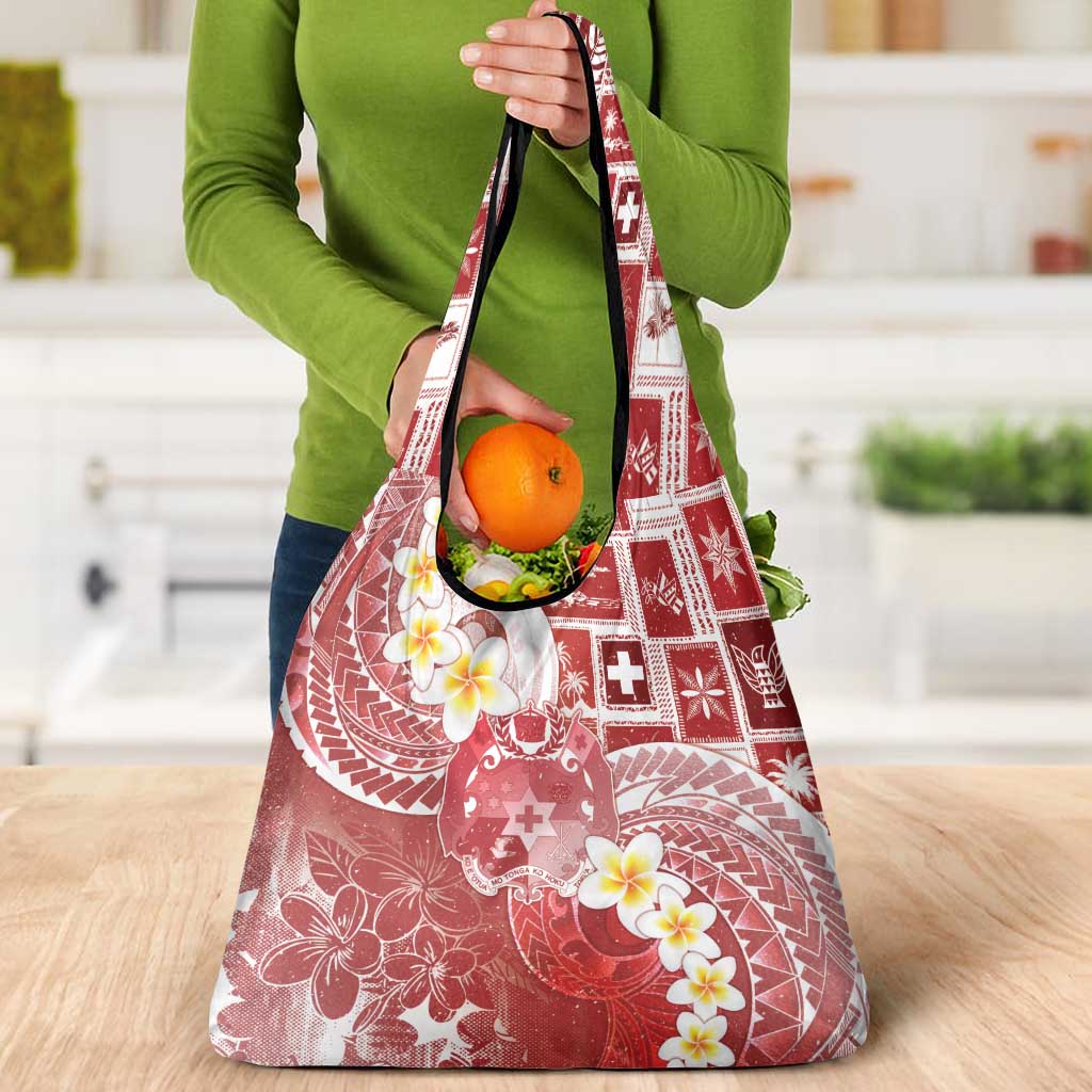 Tonga Christmas Grocery Bag Kilisimasi Fiefia Retro Style Red LT05 - Polynesian Pride