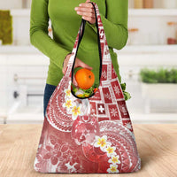 Tonga Christmas Grocery Bag Kilisimasi Fiefia Retro Style Red LT05 - Polynesian Pride