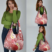 Tonga Christmas Grocery Bag Kilisimasi Fiefia Retro Style Red LT05 - Polynesian Pride