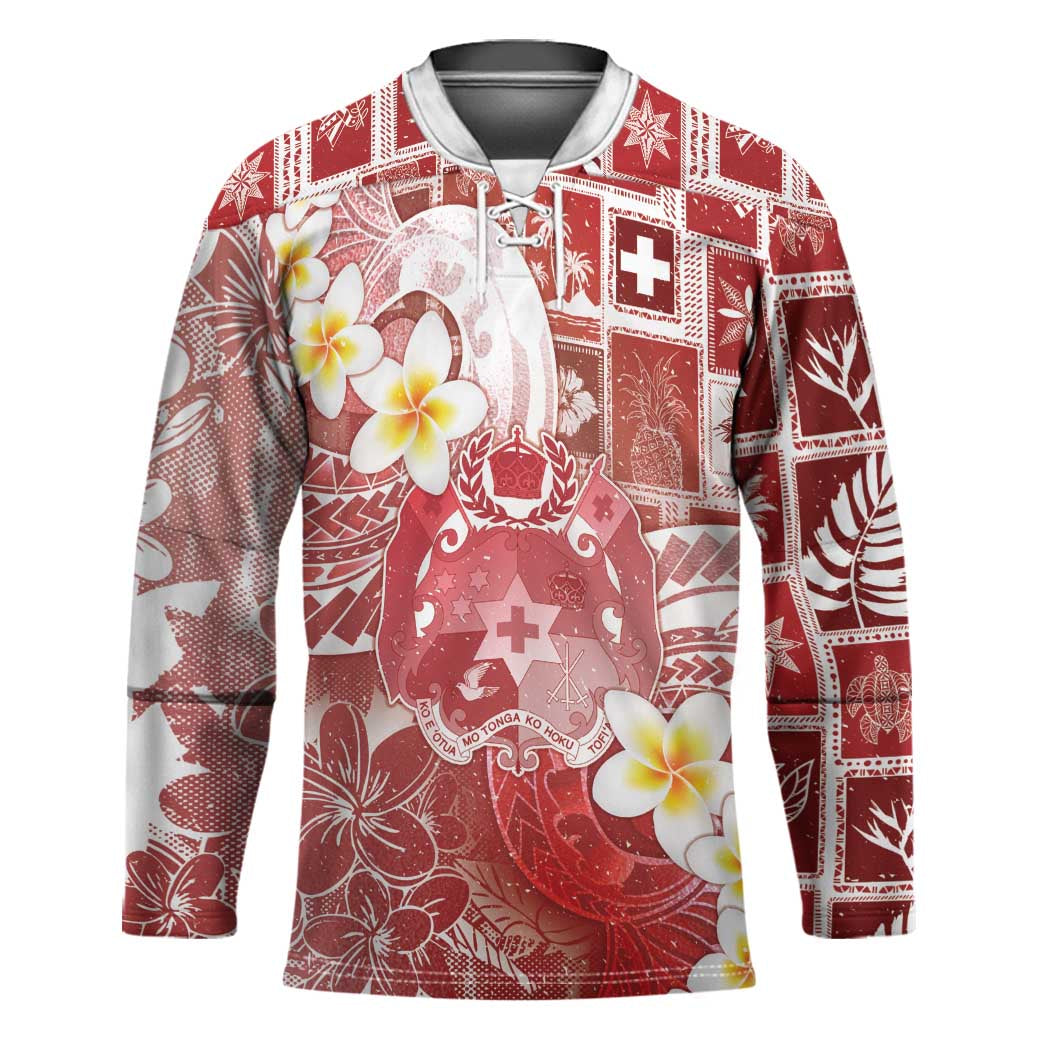 Tonga Christmas Hockey Jersey Kilisimasi Fiefia Retro Style Red LT05 Unisex Red - Polynesian Pride