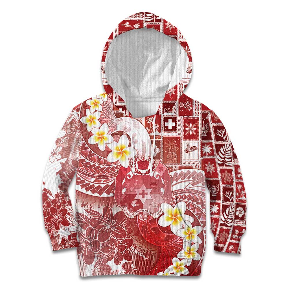 Tonga Christmas Kid Hoodie Kilisimasi Fiefia Retro Style Red LT05 Hoodie Red - Polynesian Pride