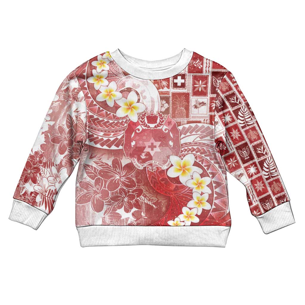 Tonga Christmas Kid Ugly Christmas Sweater Kilisimasi Fiefia Retro Style Red LT05 Kid Red - Polynesian Pride