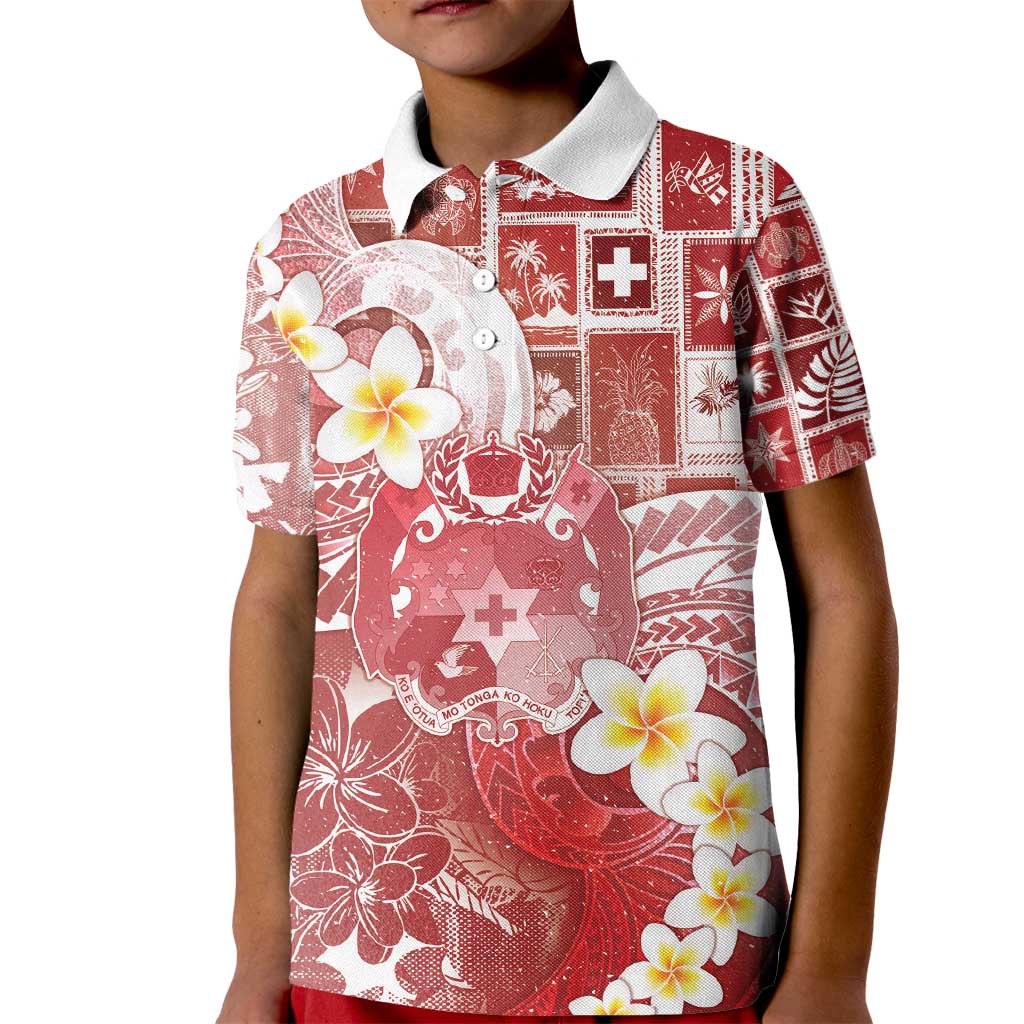 Tonga Christmas Kid Polo Shirt Kilisimasi Fiefia Retro Style Red LT05 Kid Red - Polynesian Pride