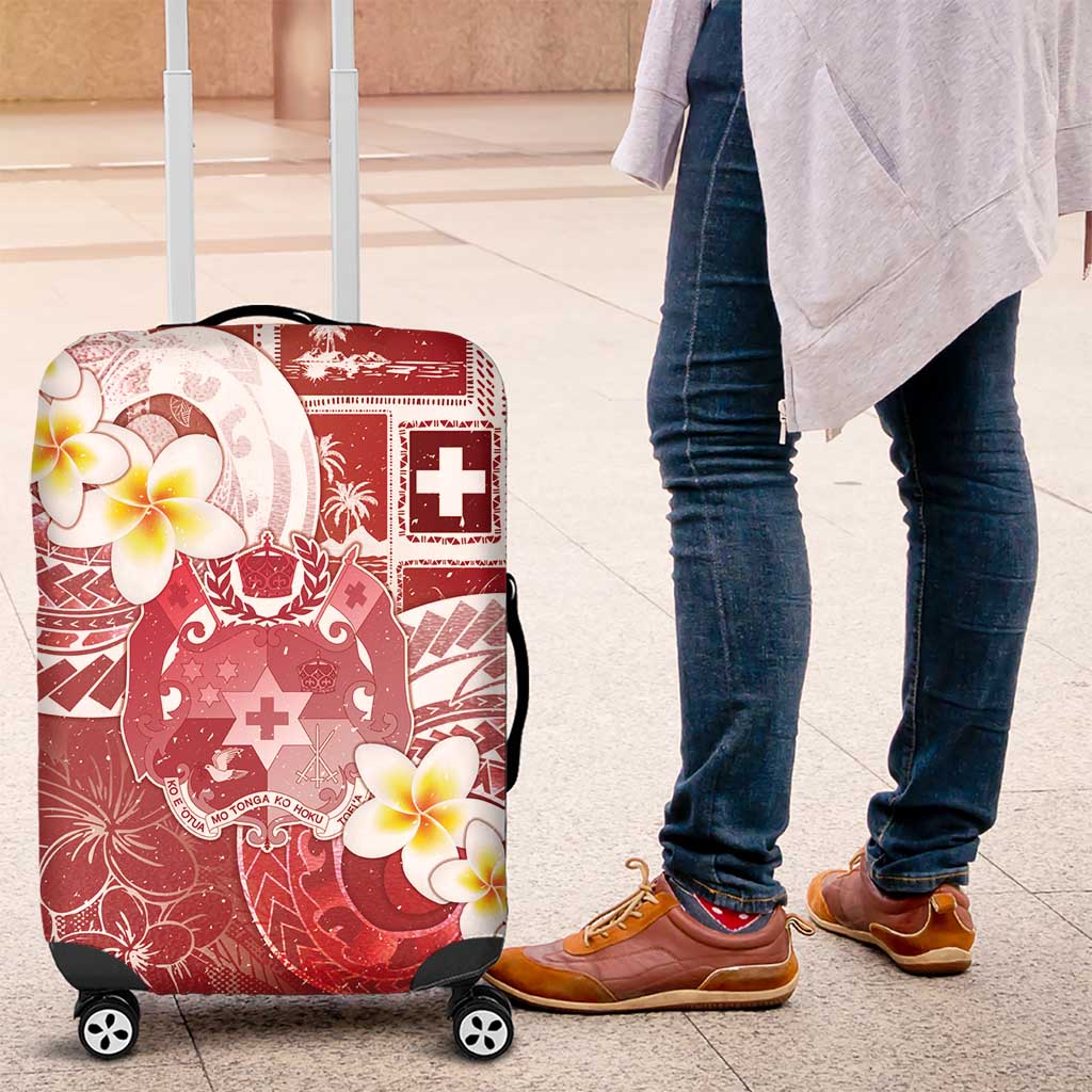 Tonga Christmas Luggage Cover Kilisimasi Fiefia Retro Style Red LT05 Red - Polynesian Pride