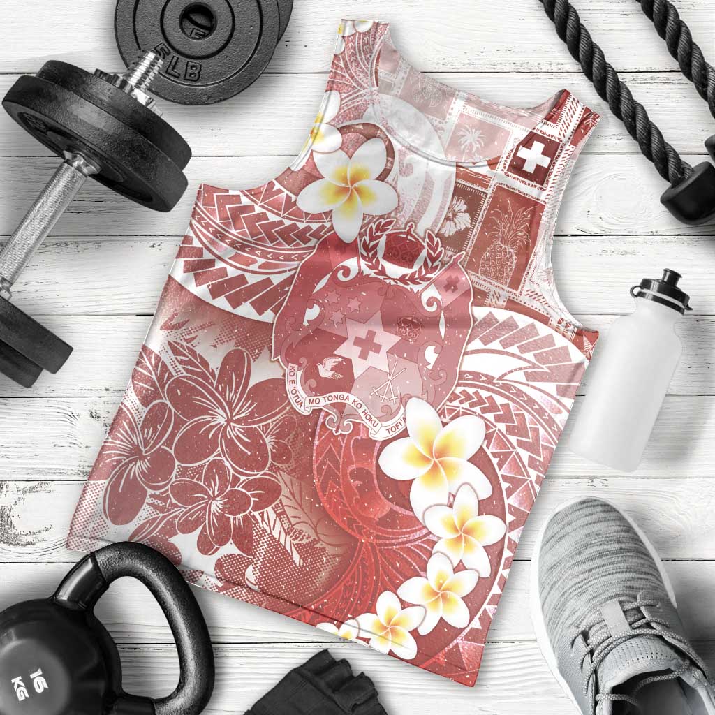 Tonga Christmas Men Tank Top Kilisimasi Fiefia Retro Style Red LT05 - Polynesian Pride