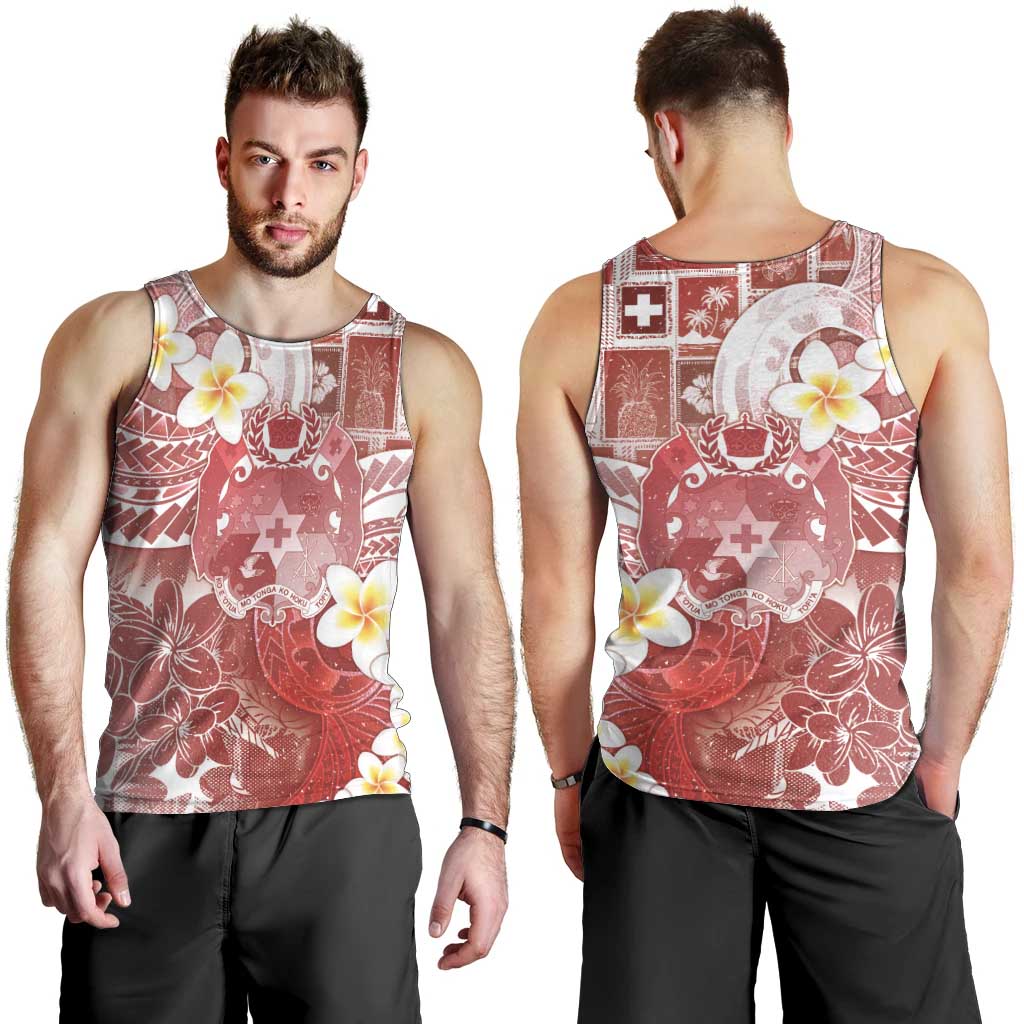 Tonga Christmas Men Tank Top Kilisimasi Fiefia Retro Style Red LT05 - Polynesian Pride