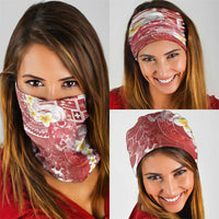 Tonga Christmas Neck Gaiter Kilisimasi Fiefia Retro Style Red LT05 - Polynesian Pride