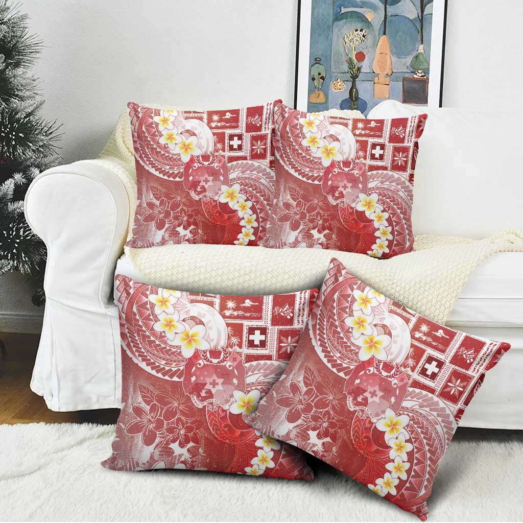 Tonga Christmas Pillow Cover Kilisimasi Fiefia Retro Style Red LT05 - Polynesian Pride