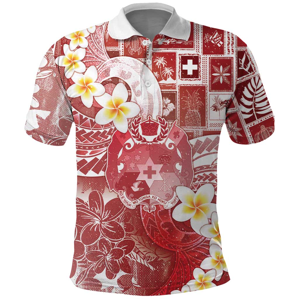 Tonga Christmas Polo Shirt Kilisimasi Fiefia Retro Style Red LT05 Red - Polynesian Pride