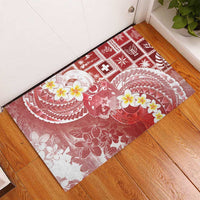 Tonga Christmas Rubber Doormat Kilisimasi Fiefia Retro Style Red LT05 - Polynesian Pride