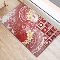 Tonga Christmas Rubber Doormat Kilisimasi Fiefia Retro Style Red LT05 - Polynesian Pride