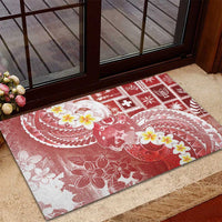 Tonga Christmas Rubber Doormat Kilisimasi Fiefia Retro Style Red LT05 - Polynesian Pride