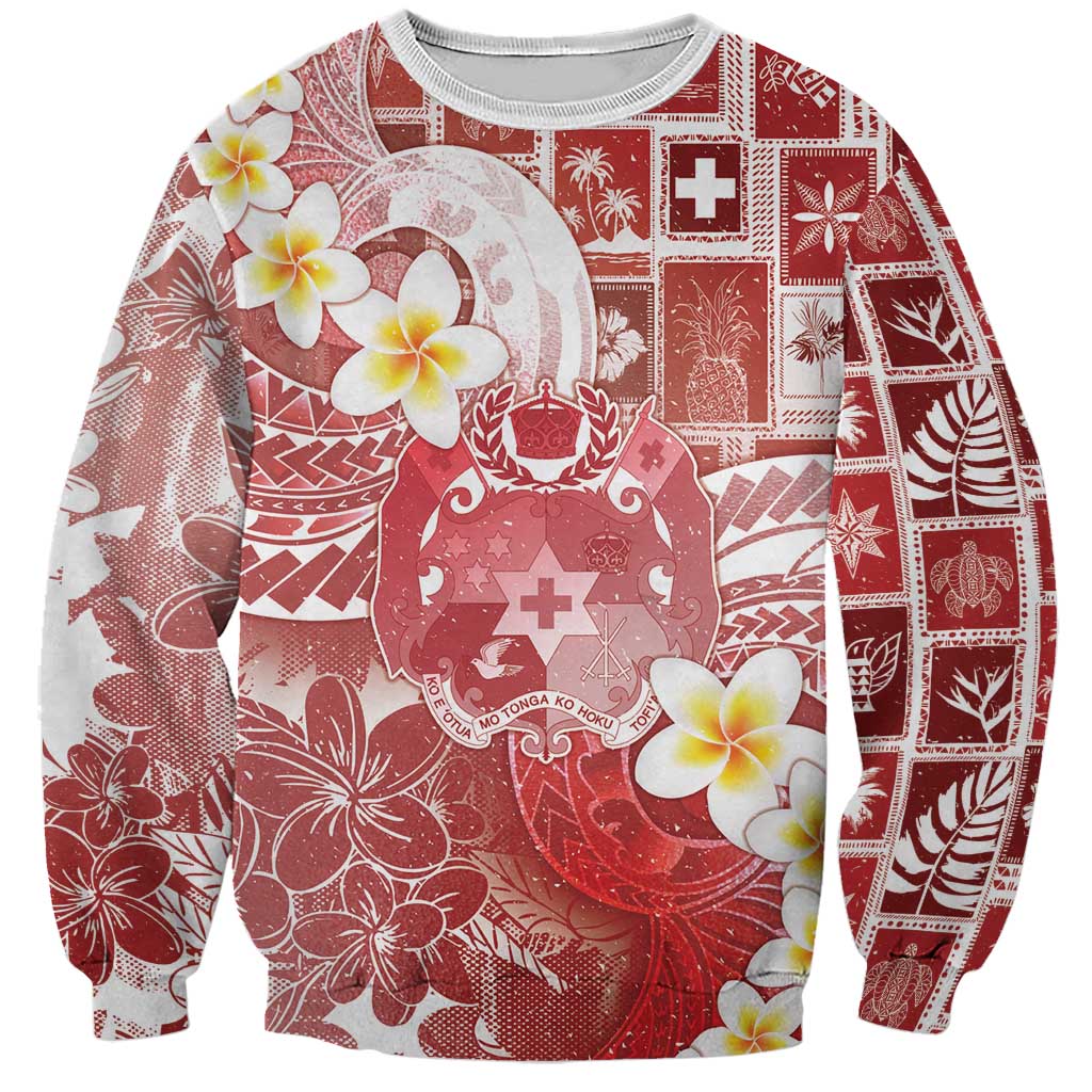 Tonga Christmas Sweatshirt Kilisimasi Fiefia Retro Style Red LT05 Unisex Red - Polynesian Pride