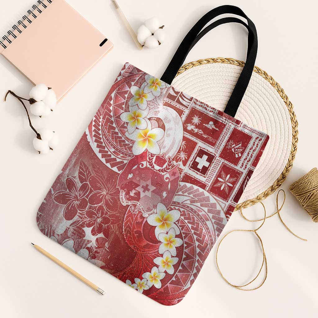Tonga Christmas Tote Bag Kilisimasi Fiefia Retro Style Red LT05 Black Strap One Size Red - Polynesian Pride