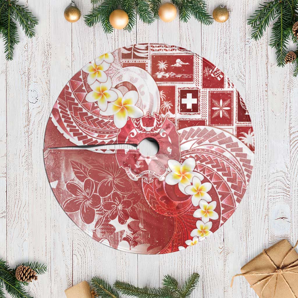 Tonga Christmas Tree Skirt Kilisimasi Fiefia Retro Style Red LT05 Casual Red - Polynesian Pride