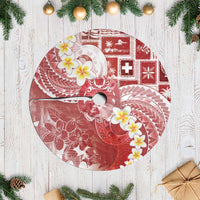 Tonga Christmas Tree Skirt Kilisimasi Fiefia Retro Style Red LT05 Casual Red - Polynesian Pride