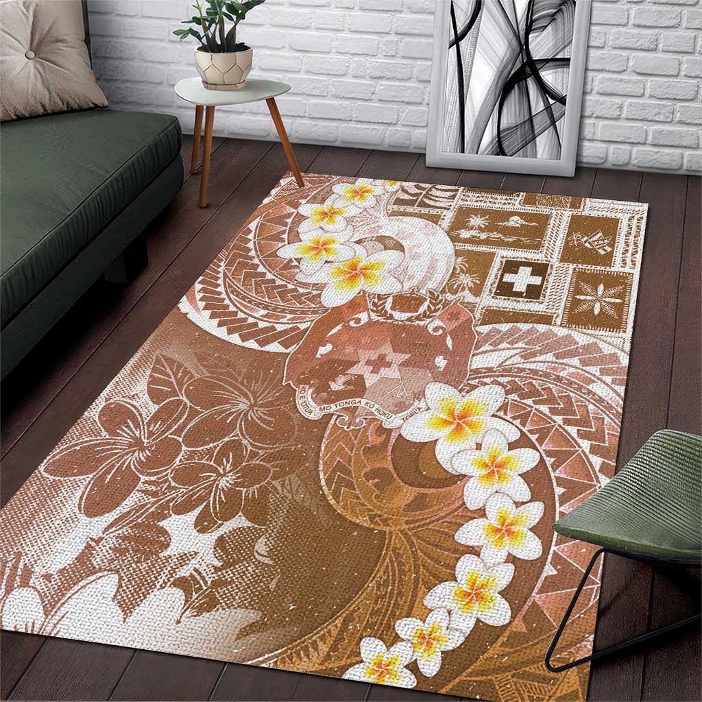 Tonga Christmas Area Rug Kilisimasi Fiefia Retro Style Brown LT05 Brown - Polynesian Pride