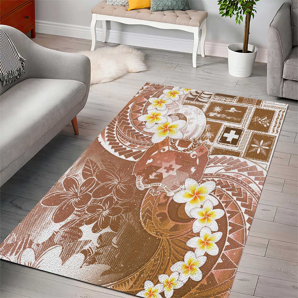 Tonga Christmas Area Rug Kilisimasi Fiefia Retro Style Brown LT05 - Polynesian Pride