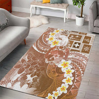 Tonga Christmas Area Rug Kilisimasi Fiefia Retro Style Brown LT05 - Polynesian Pride