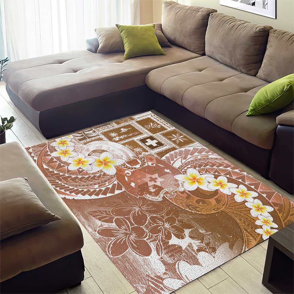 Tonga Christmas Area Rug Kilisimasi Fiefia Retro Style Brown LT05 - Polynesian Pride