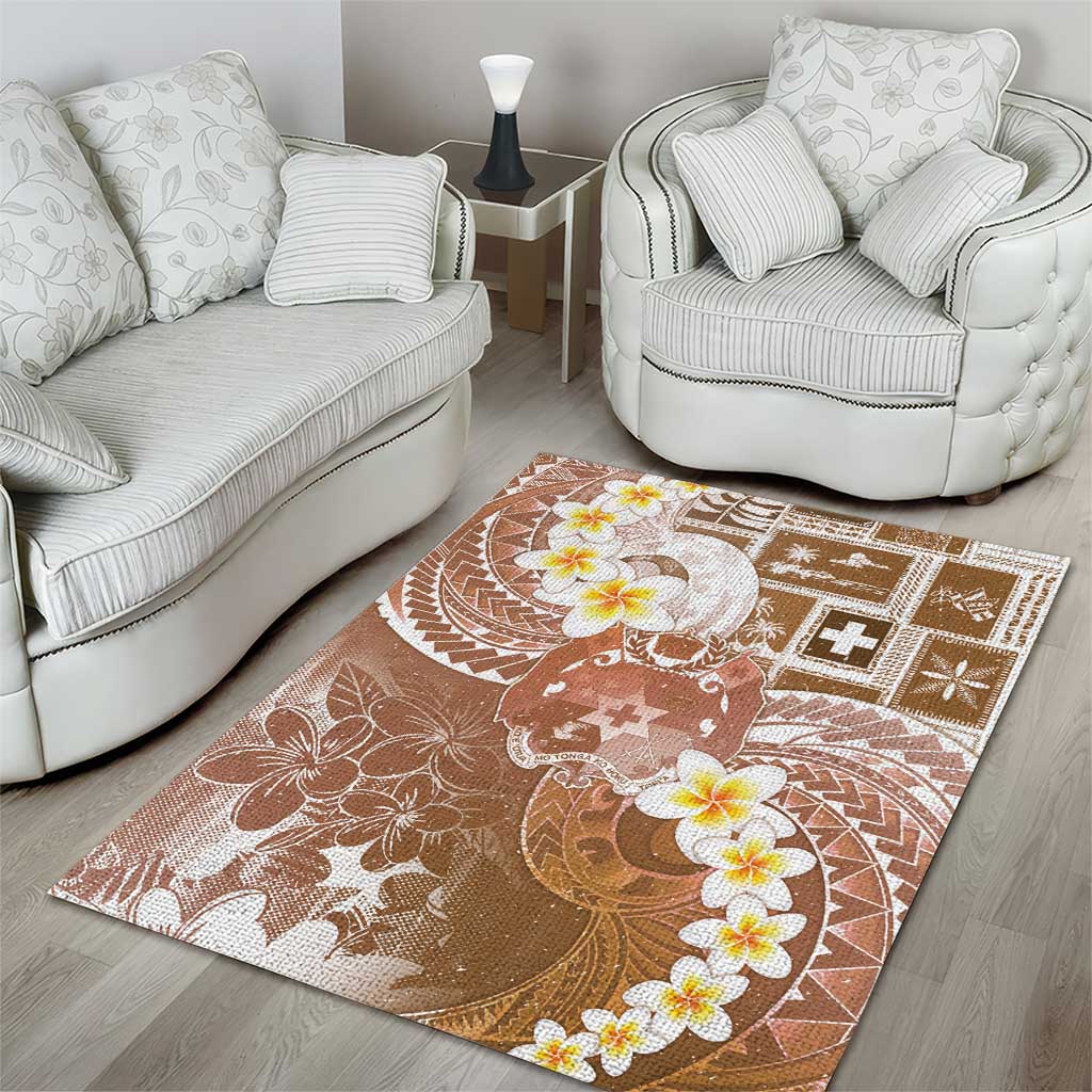 Tonga Christmas Area Rug Kilisimasi Fiefia Retro Style Brown LT05 - Polynesian Pride