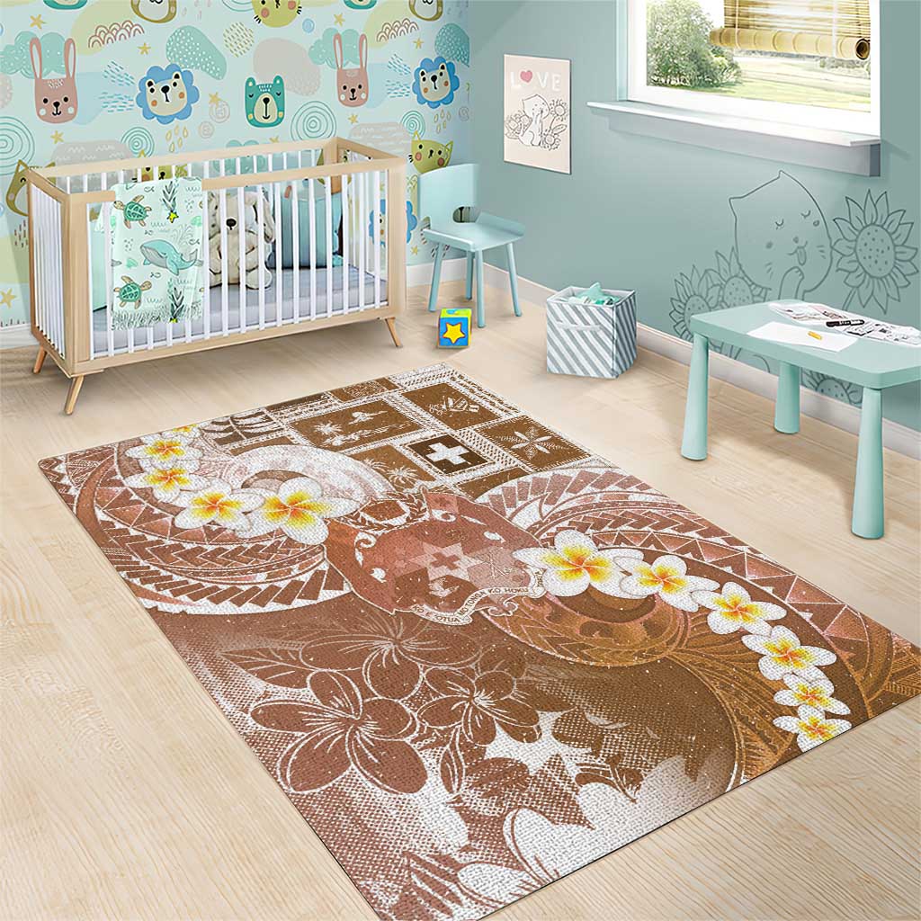 Tonga Christmas Area Rug Kilisimasi Fiefia Retro Style Brown LT05 - Polynesian Pride