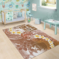 Tonga Christmas Area Rug Kilisimasi Fiefia Retro Style Brown LT05 - Polynesian Pride