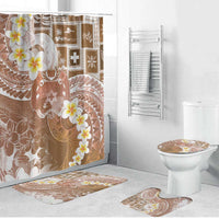 Tonga Christmas Bathroom Set Kilisimasi Fiefia Retro Style Brown LT05 Bathroom Set (4 pcs) Brown - Polynesian Pride