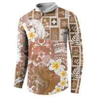 Tonga Christmas Button Sweatshirt Kilisimasi Fiefia Retro Style Brown LT05 - Polynesian Pride