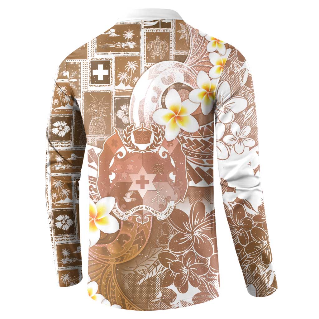 Tonga Christmas Button Sweatshirt Kilisimasi Fiefia Retro Style Brown LT05 - Polynesian Pride