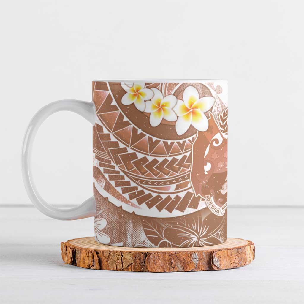 Tonga Christmas Ceramic Mug Kilisimasi Fiefia Retro Style Brown LT05 Brown - Polynesian Pride