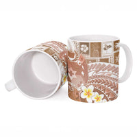 Tonga Christmas Ceramic Mug Kilisimasi Fiefia Retro Style Brown LT05 - Polynesian Pride