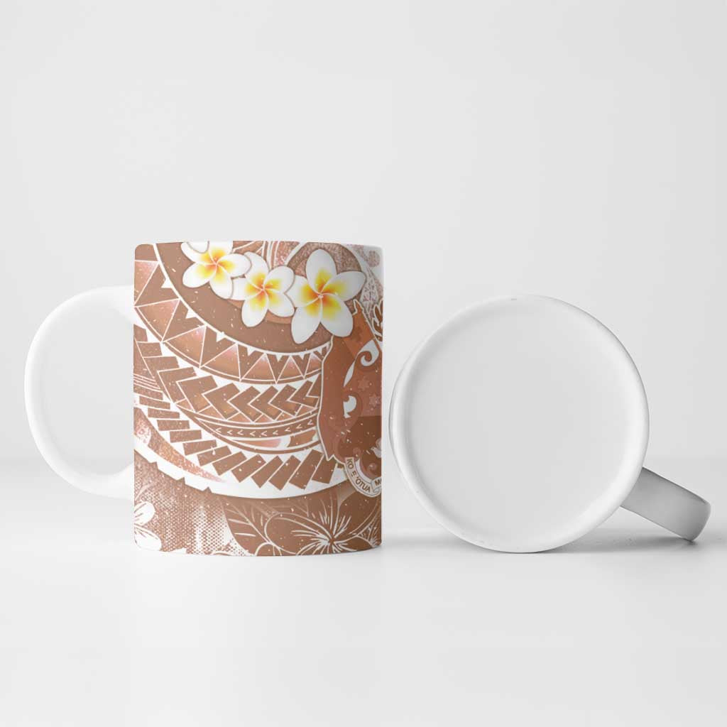 Tonga Christmas Ceramic Mug Kilisimasi Fiefia Retro Style Brown LT05 - Polynesian Pride