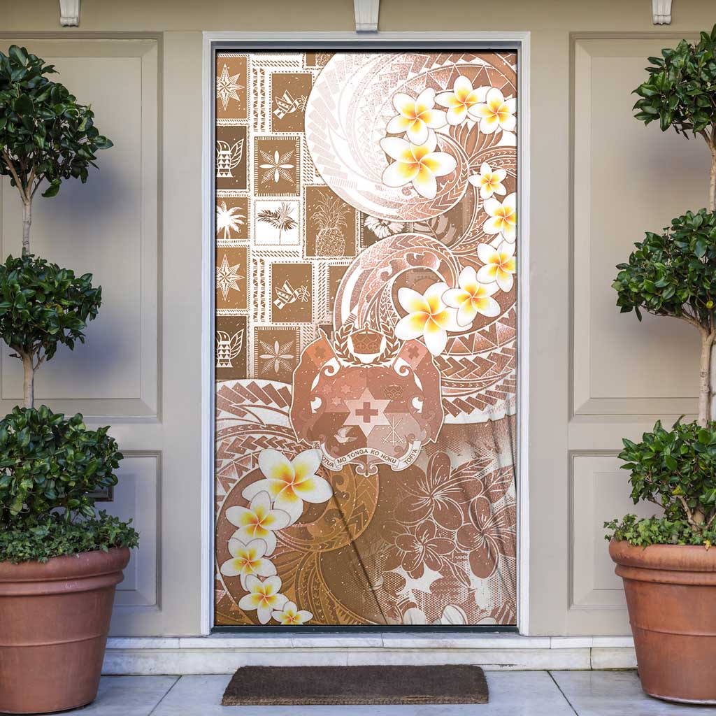 Tonga Christmas Door Cover Kilisimasi Fiefia Retro Style Brown LT05 Brown - Polynesian Pride
