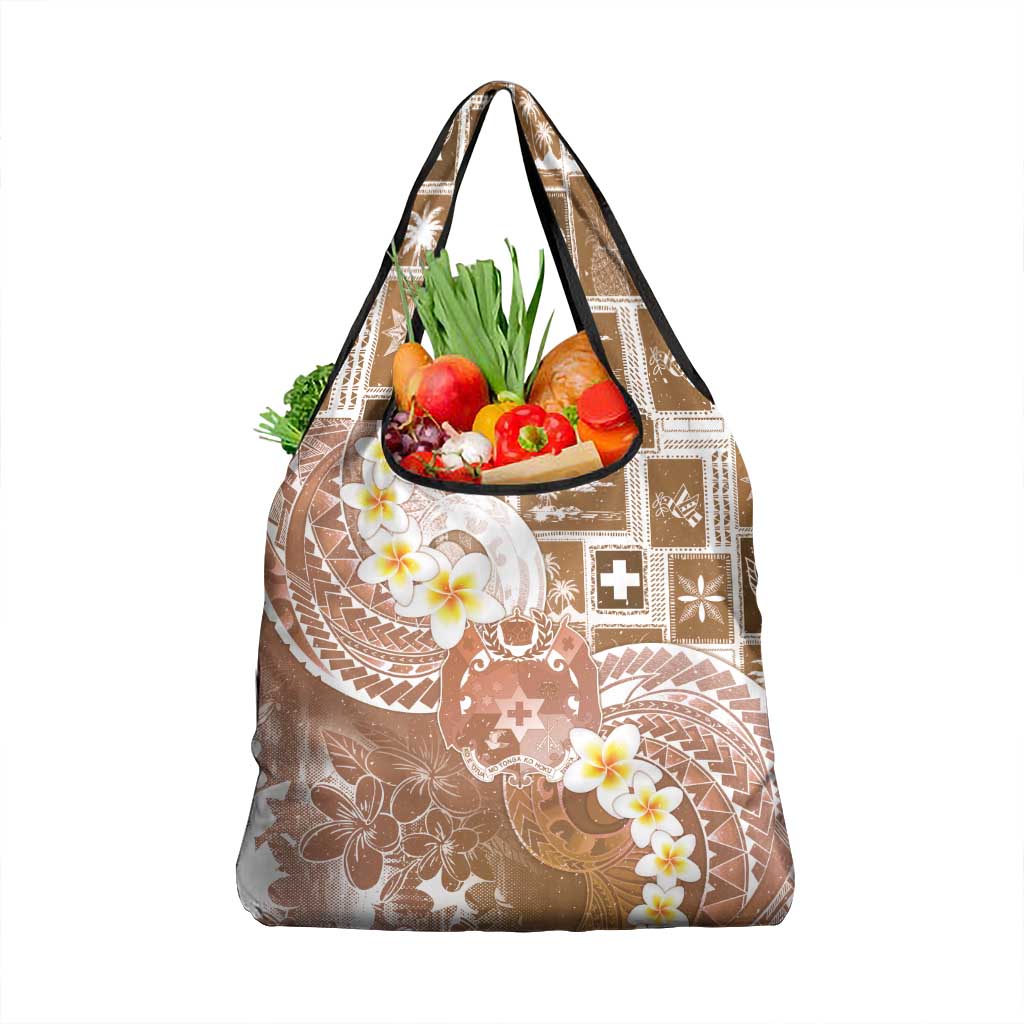 Tonga Christmas Grocery Bag Kilisimasi Fiefia Retro Style Brown LT05 1-pack One Size Brown - Polynesian Pride