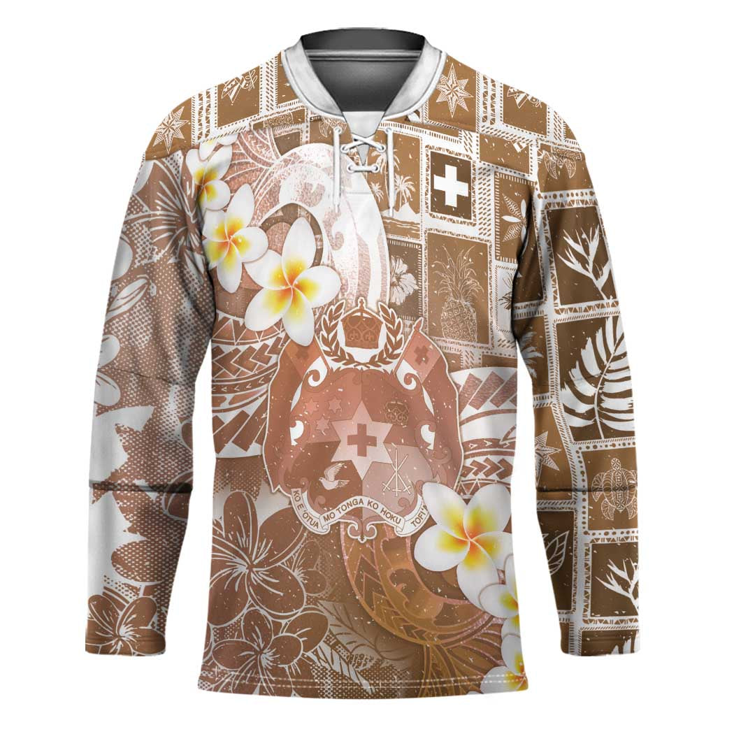 Tonga Christmas Hockey Jersey Kilisimasi Fiefia Retro Style Brown LT05 Unisex Brown - Polynesian Pride