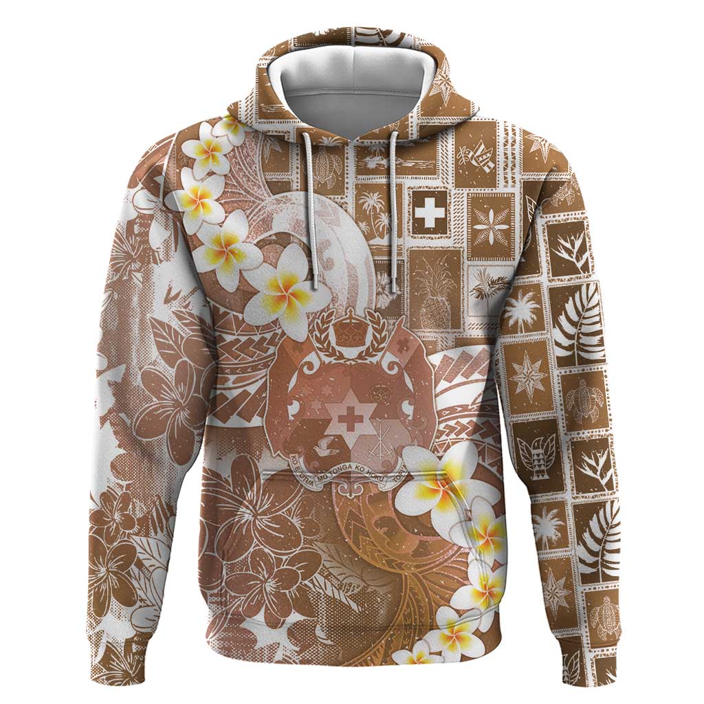 Tonga Christmas Hoodie Kilisimasi Fiefia Retro Style Brown LT05 Pullover Hoodie Brown - Polynesian Pride